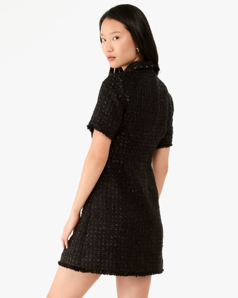 Kate Spade,Embellished Collar Holiday Tweed Dress,