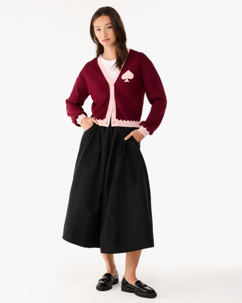 Kate Spade,Spade Logo Colorblock Cardigan,