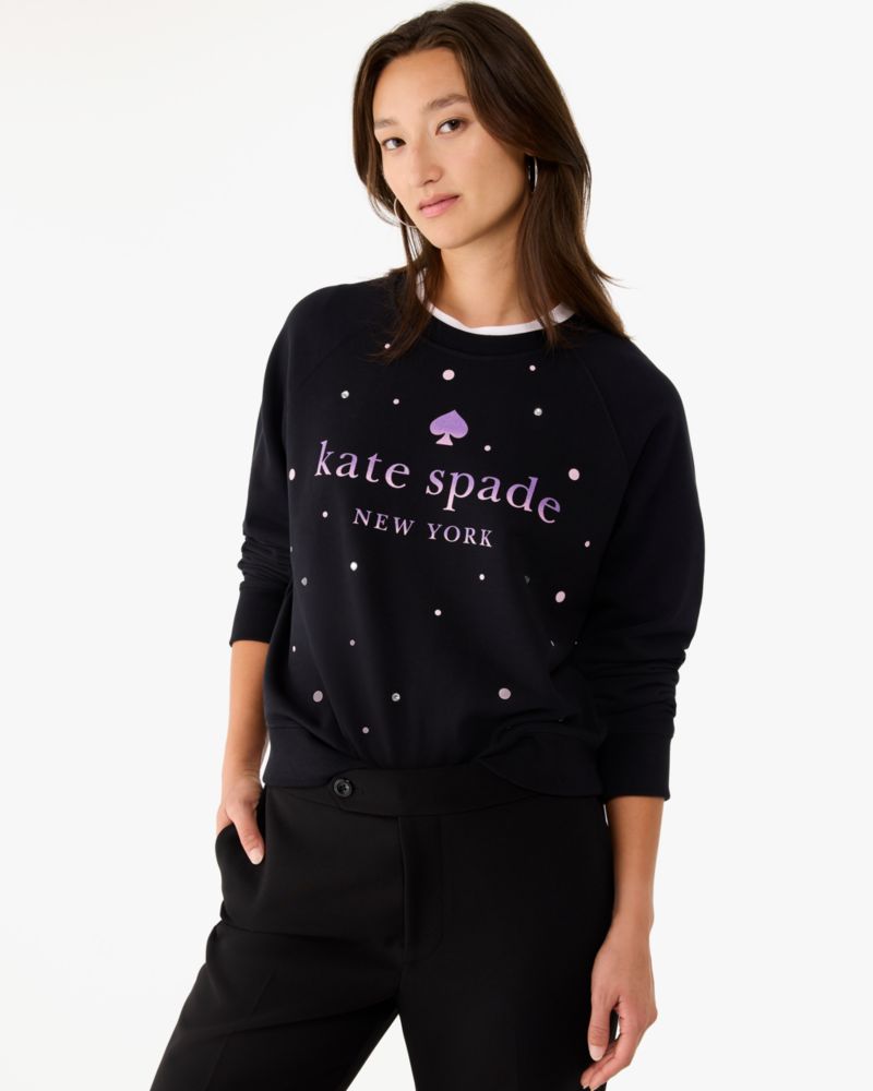 Kate Spade,Glitter Logo Sweatshirt,