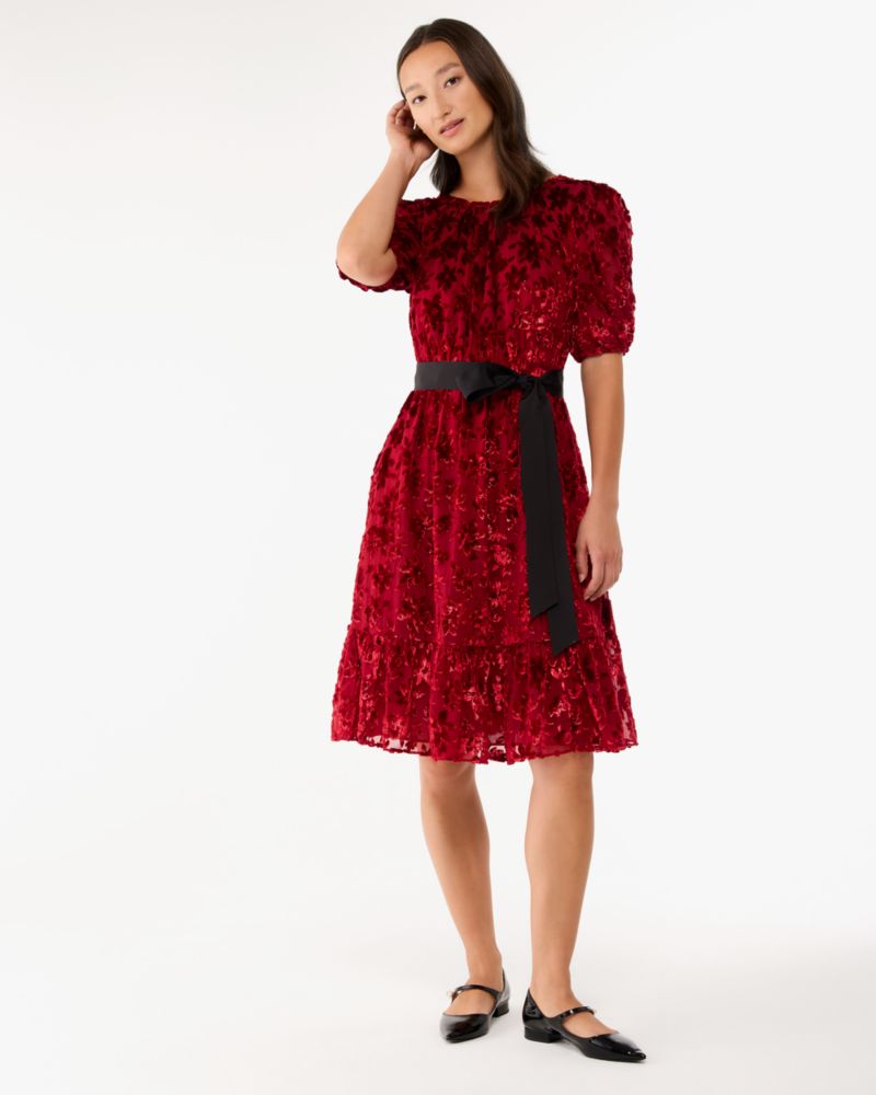 Winter Blooms Velvet Dress Kate Spade Outlet