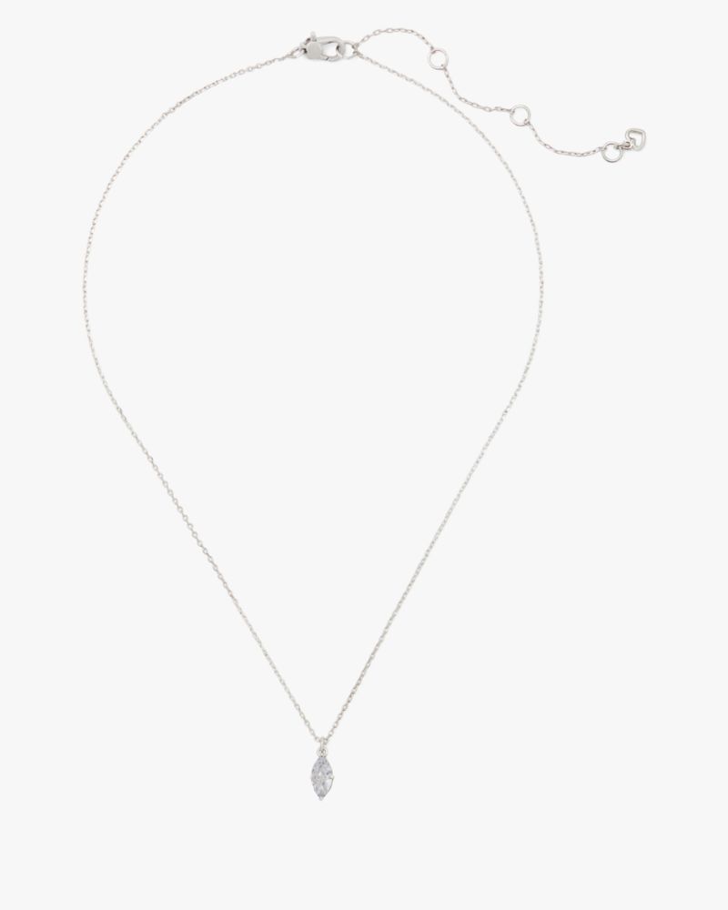 Kate Spade,Signature Solitaire Pendant,Single Strand,Choker,Crystal,Gem Embellishment,Day Party,Clear