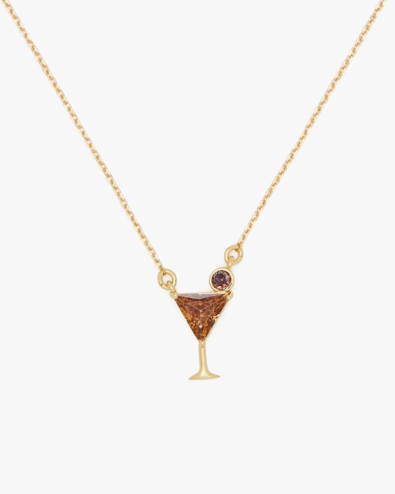 Kate Spade,Shaken And Brewed Mini Pendant,Brown