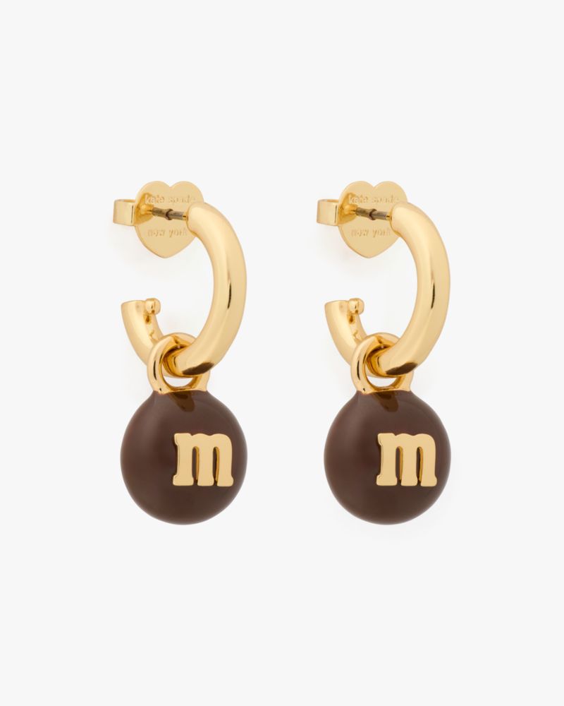 Kate Spade,M&M's x ケイト・スペード ニューヨーク チャーム ハギー,ピアス,ブラウン マルチ