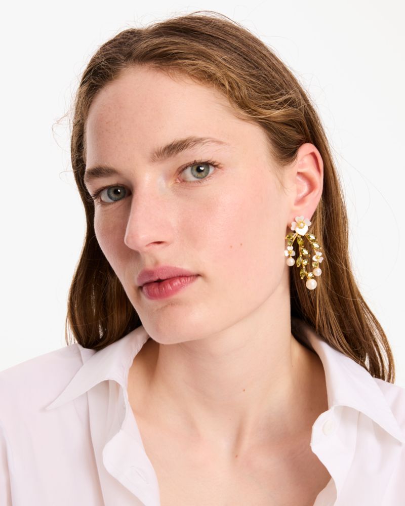 Kate Spade,Precious Pansy Chandelier Earrings,