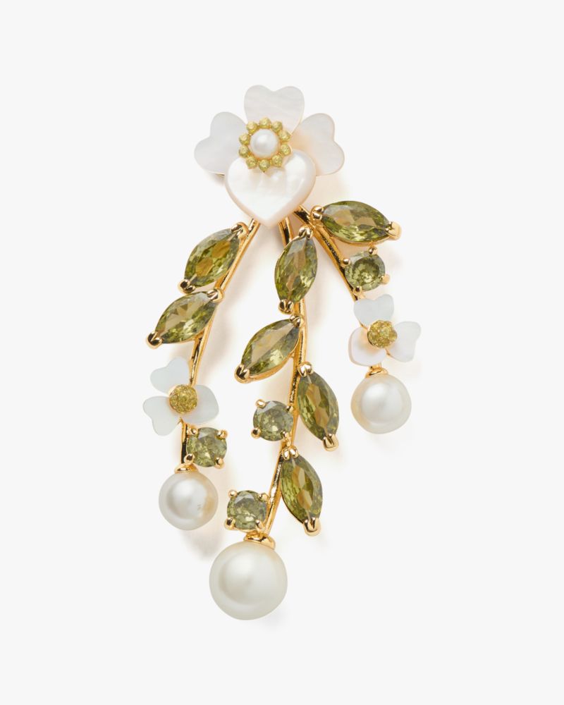 Kate Spade,Precious Pansy Chandelier Earrings,Chandelier,Dangle Earring,Mother of Pearl,Pearl,Fringe,Day Party,