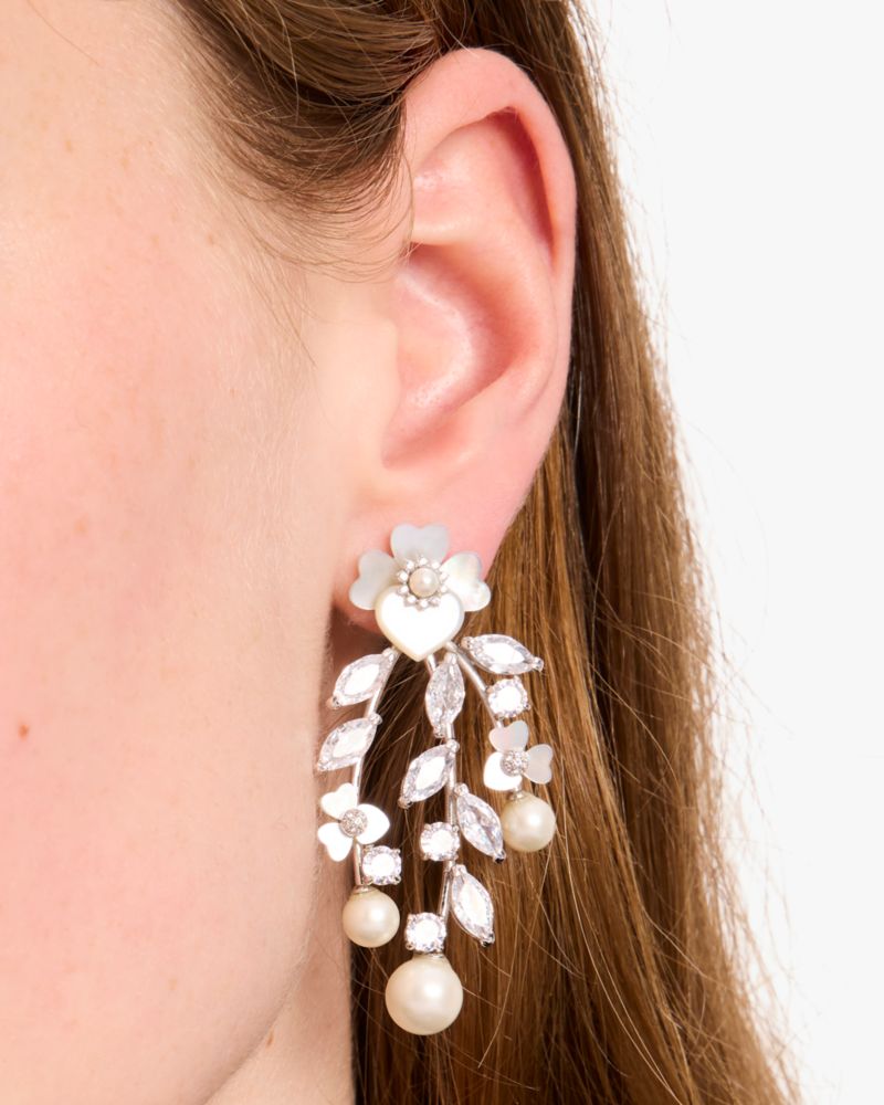 Kate Spade,Precious Pansy Chandelier Earrings,