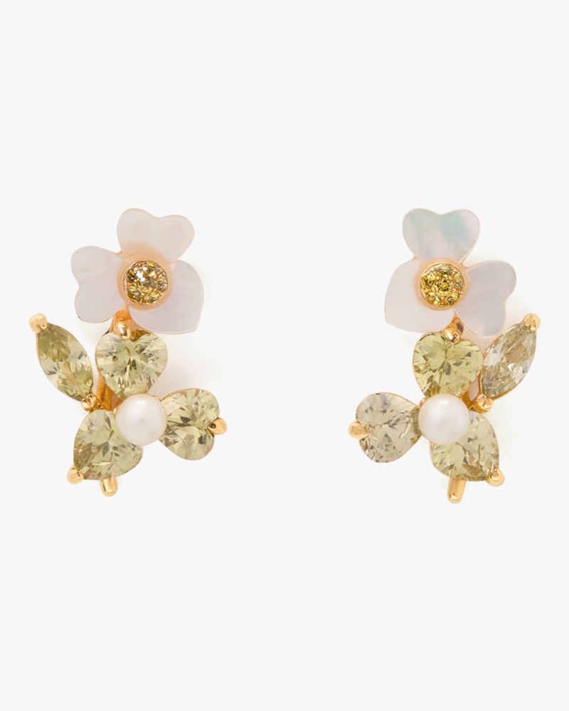 Kate Spade,Precious Pansy Cluster Studs,