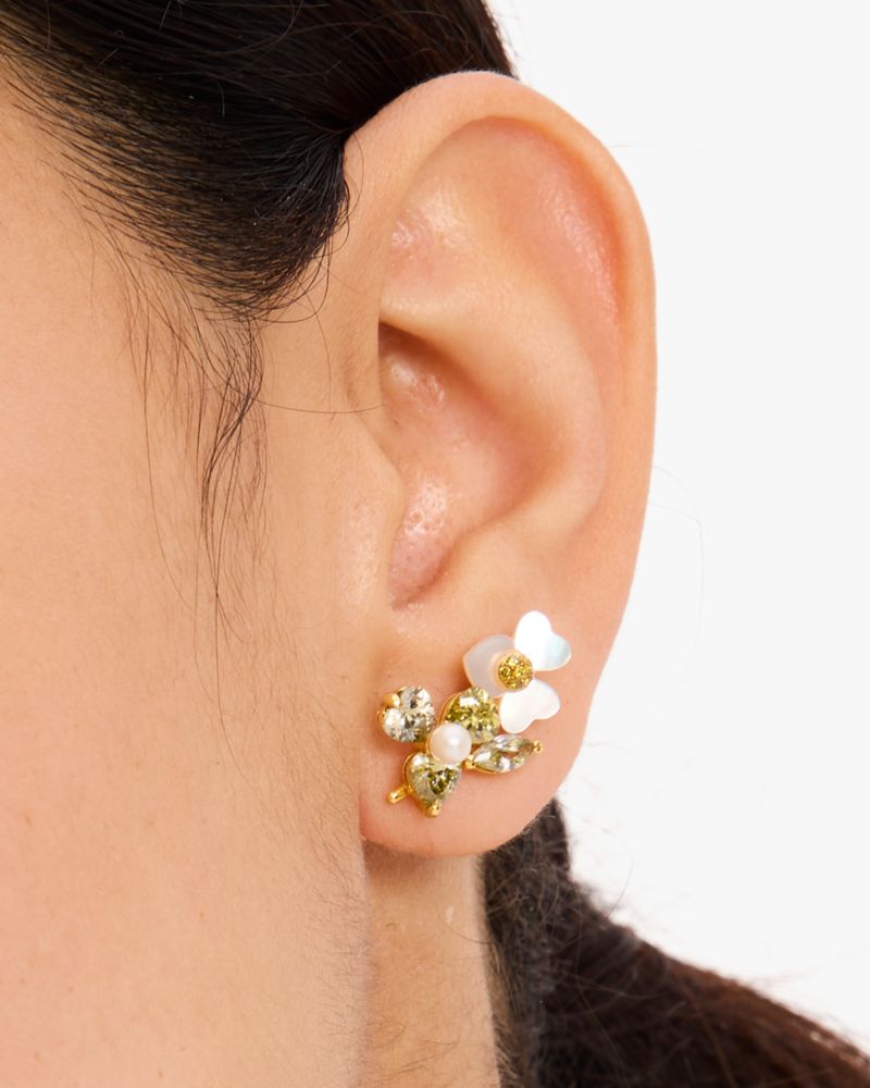 Kate Spade,Precious Pansy Cluster Studs,