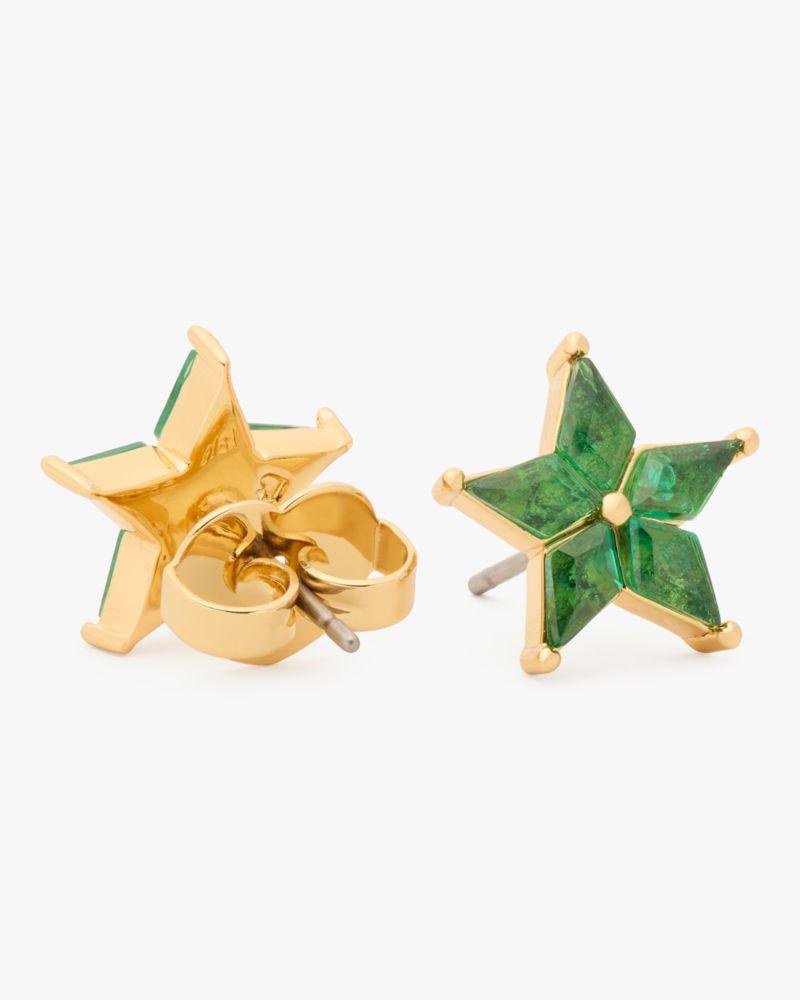 Kate Spade,Cosmos Studs,Studs,Emerald,Crystal,Gem Embellishment,Day Party,Emerald
