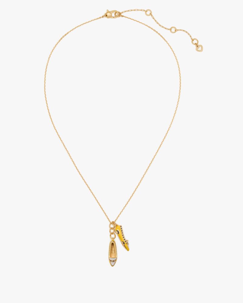 Kate Spade,ニューヨーク ミニット ミニ ゴーゴー タクシー フラット ペンダント,ネックレス,マルチ