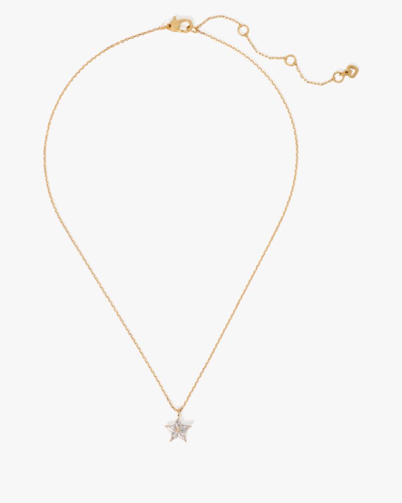 Kate Spade,Cosmos Pendant,Single Strand,Celestial Embellishment,Gem Embellishment,Heart Embellishment,Logo,Casual,Clear
