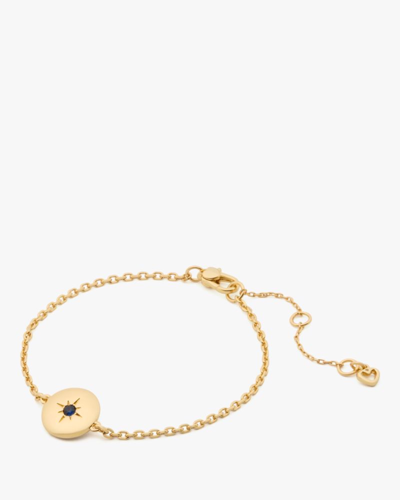 Kate Spade,The Color Spark Collection Blue Fearless Medallion Bracelet,