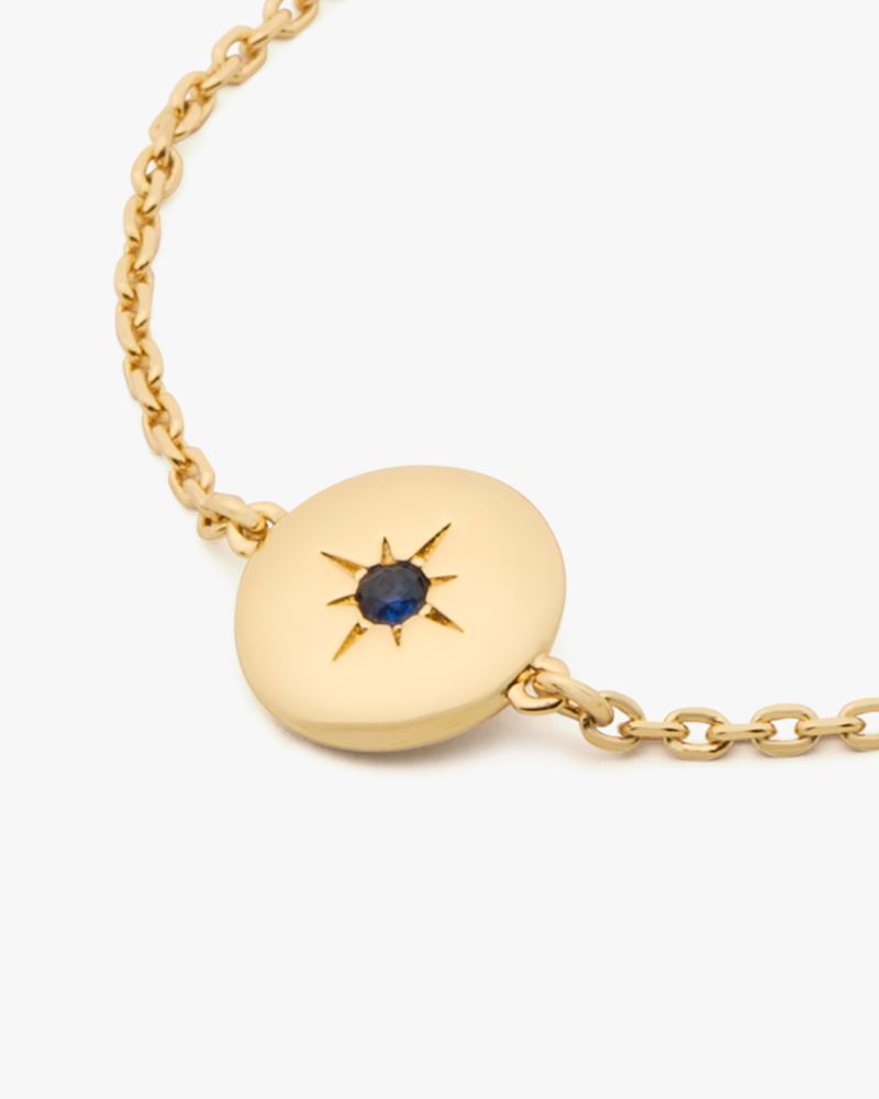 Kate Spade,The Color Spark Collection Blue Fearless Medallion Bracelet,