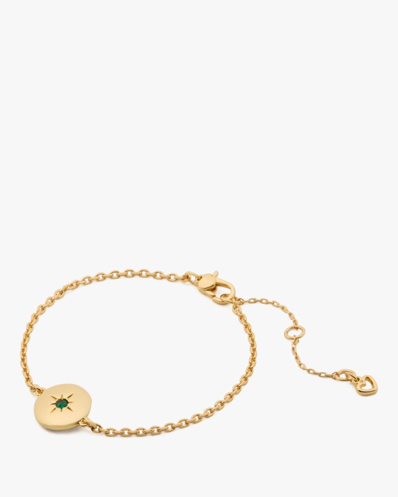 Kate Spade,The Color Spark Collection Green Joy Medallion Bracelet,