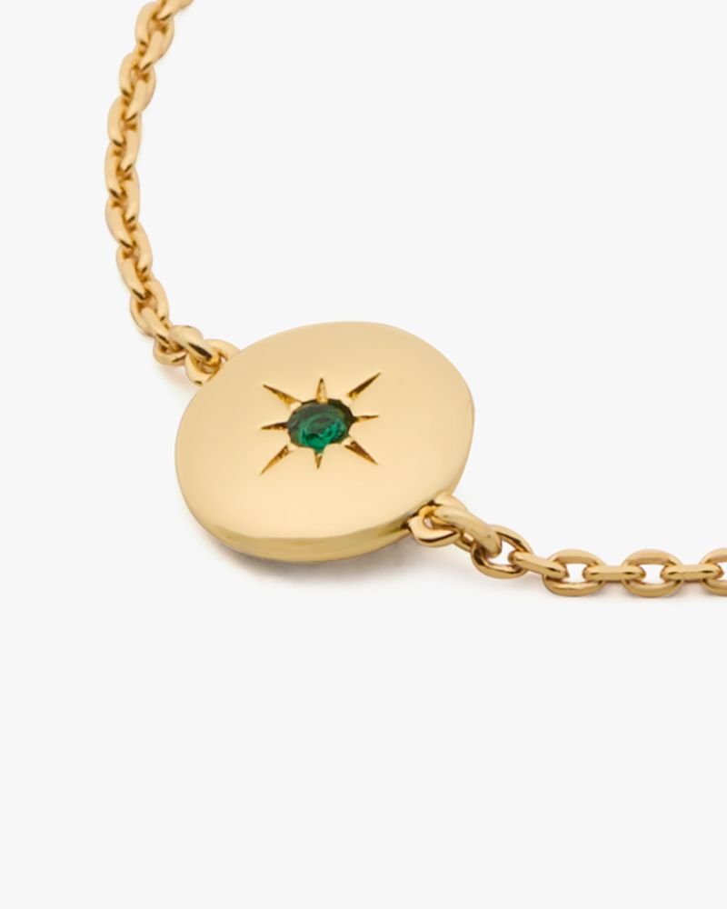 Kate Spade,The Color Spark Collection Green Joy Medallion Bracelet,