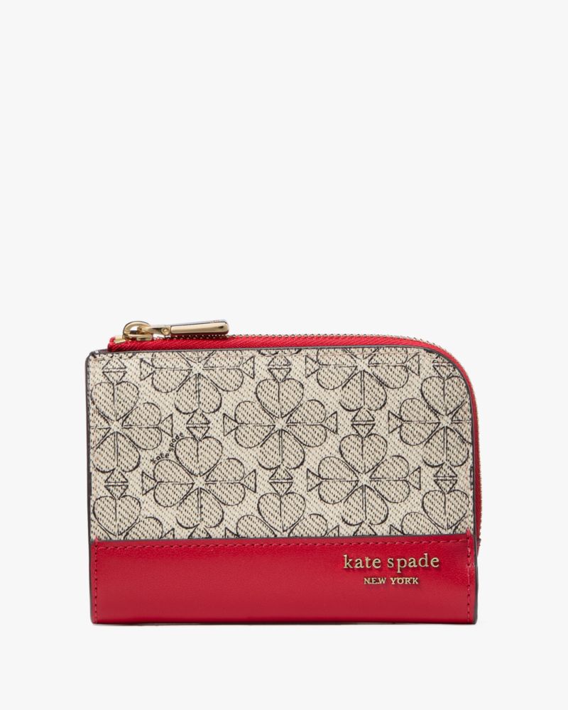 Kate Spade,スペード フラワー スモール コンパクト ウォレット,ミニ財布,チェリールージュマルチ