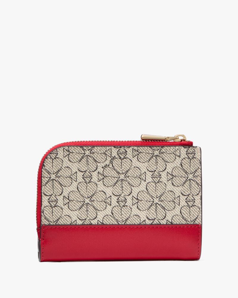 Kate Spade,Spade Flower Small Compact Wallet,Bi Fold,Sustainable,Casual,Multi Color