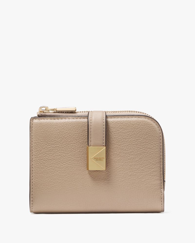 Timeless Taupe Deco Small Compact Wallet