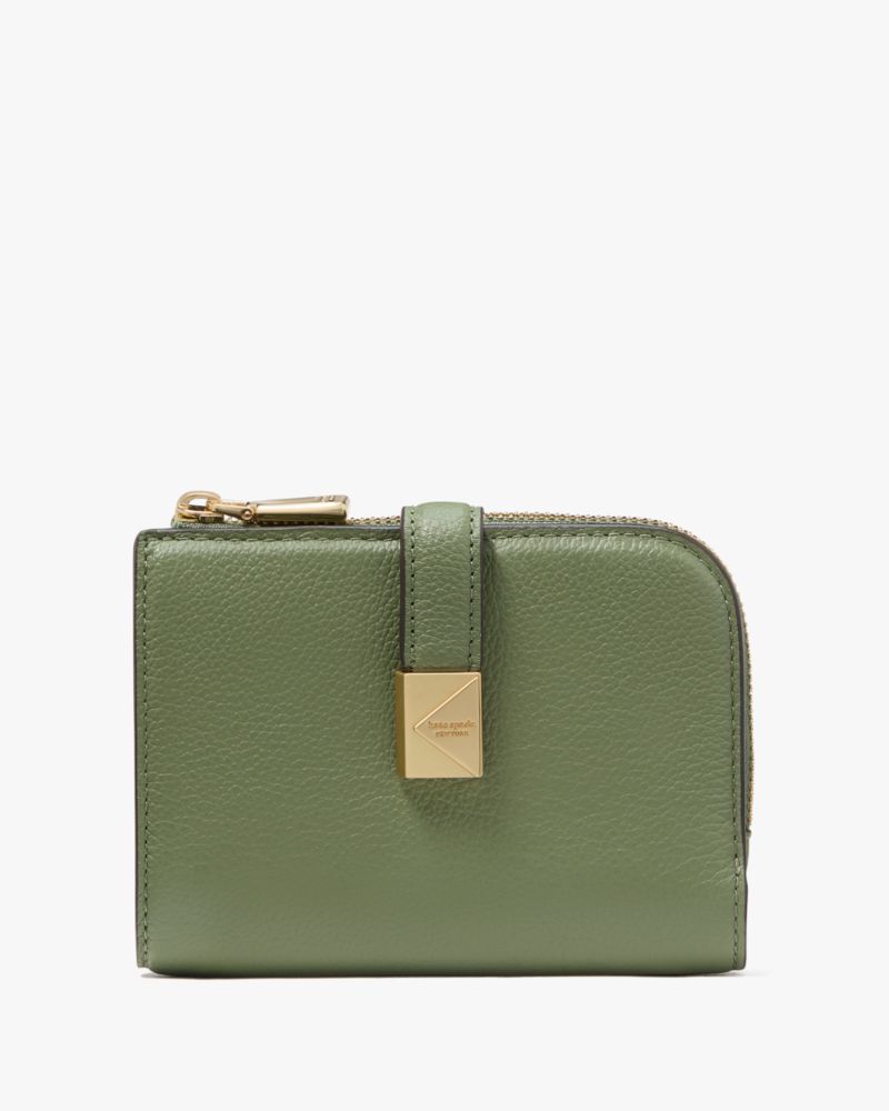 Olive Leaf Deco Small Compact Wallet