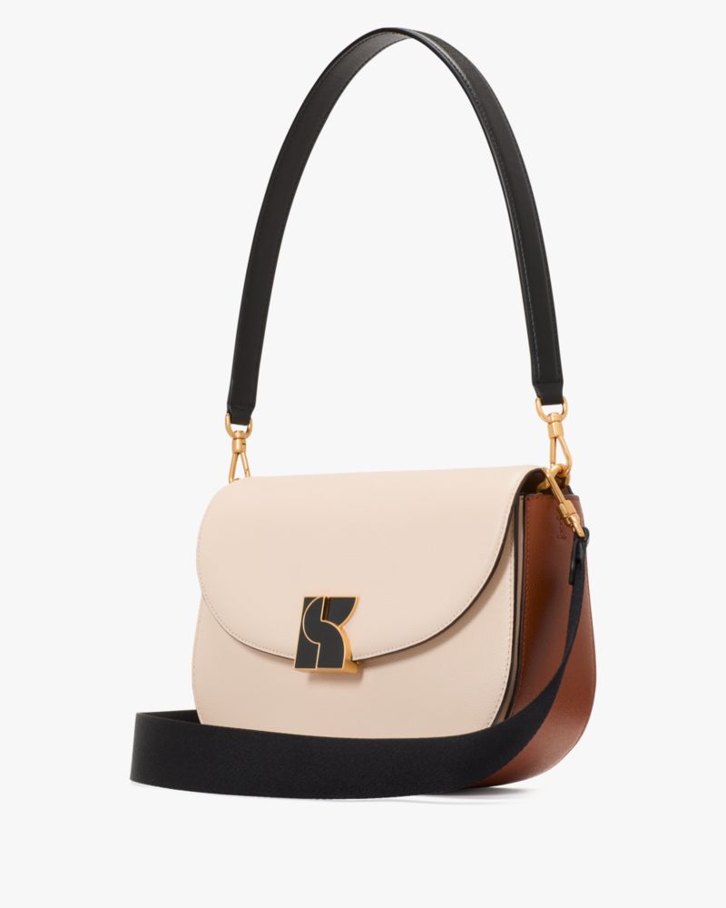 Kate Spade,ケイト・スペード ダコタ カラーブロック ミディアム サドル バッグ,ショルダーバッグ,ミルクグラスマルチ