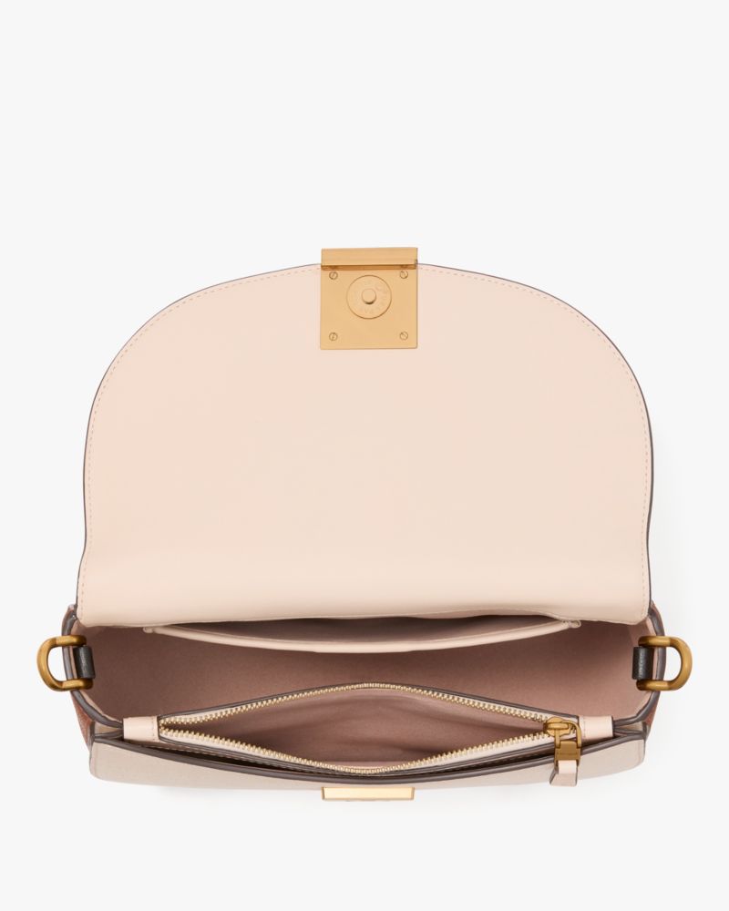 Kate Spade,ケイト・スペード ダコタ カラーブロック ミディアム サドル バッグ,ショルダーバッグ,ミルクグラスマルチ