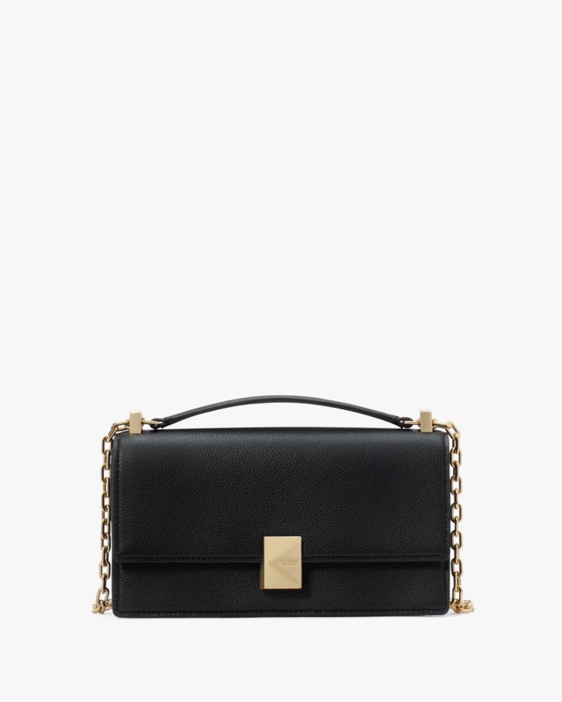 Kate Spade,Deco Mini Flap Chain Crossbody,Crossbody,Casual,Day Party,Black