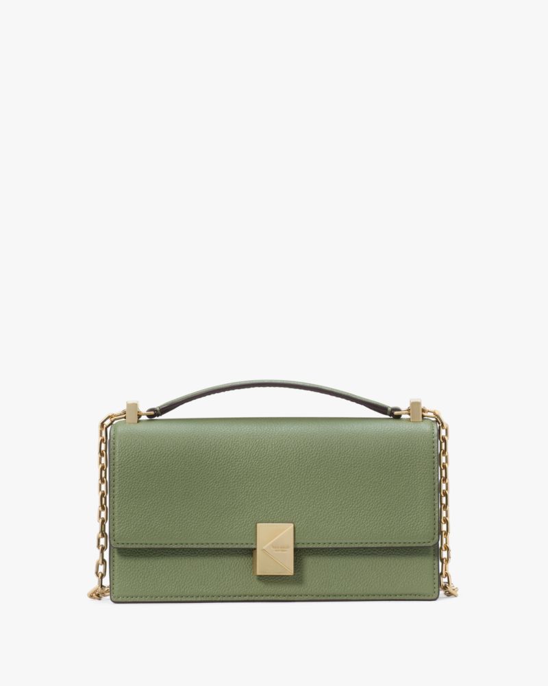 Kate Spade,Deco Mini Flap Chain Crossbody,Crossbody,Casual,Day Party,Olive