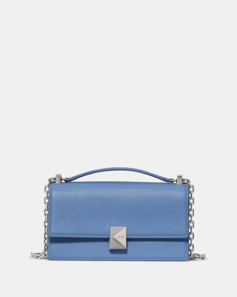 Kate Spade,デコ ミニ フラップ チェーン クロスボディ,ショルダー・クロスボディ,ブルー