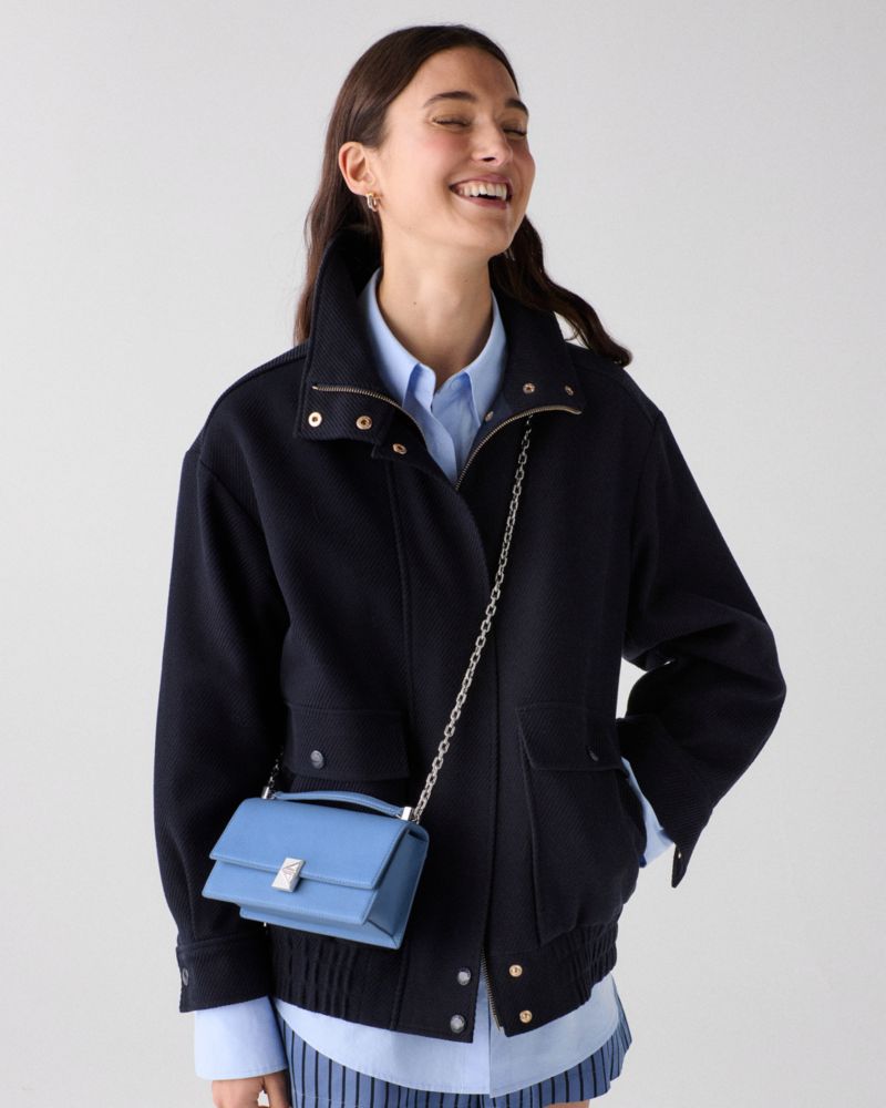 Kate Spade,デコ ミニ フラップ チェーン クロスボディ,ショルダー・クロスボディ,ブルー