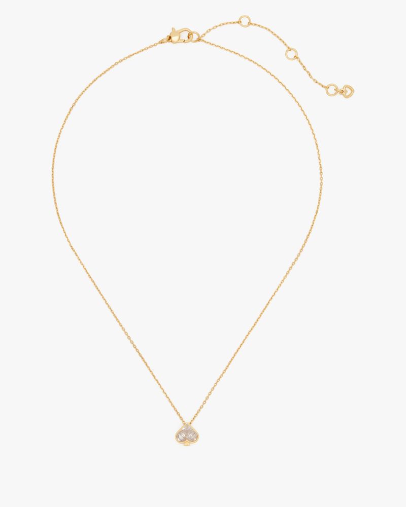 Kate Spade,ソー スペード ミニ ペンダント,ネックレス,クリア/ゴールド