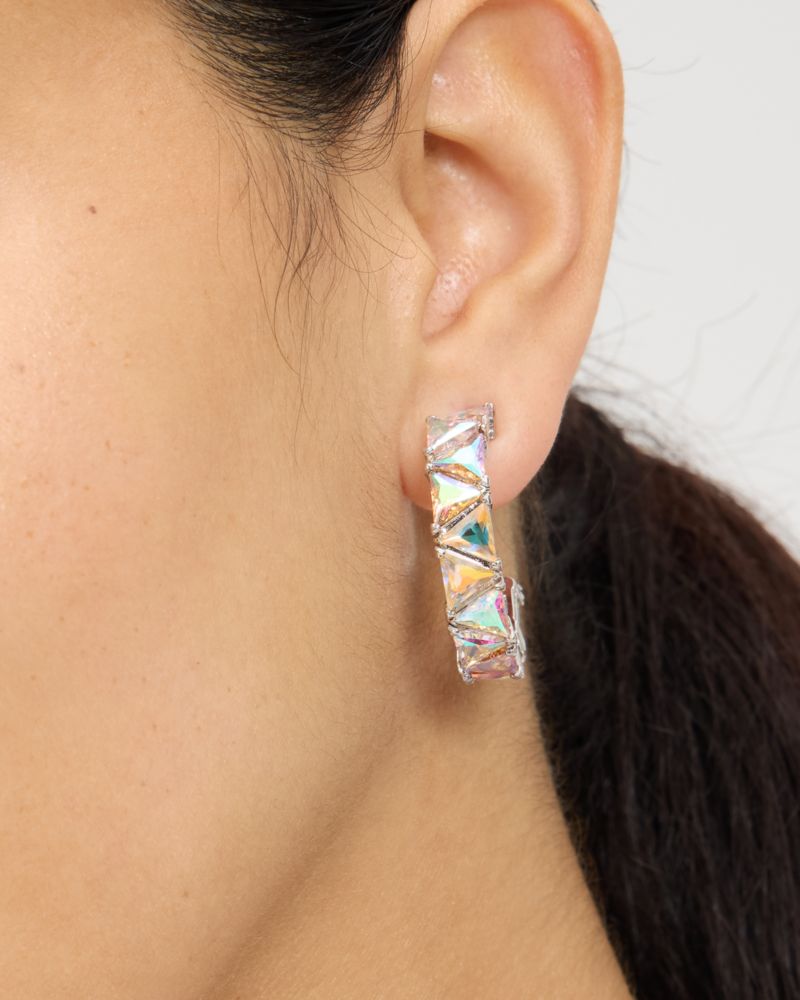 Kate Spade,Shine Me Up Hoops,Hoops,Crystal,Gem Embellishment,Day Party,