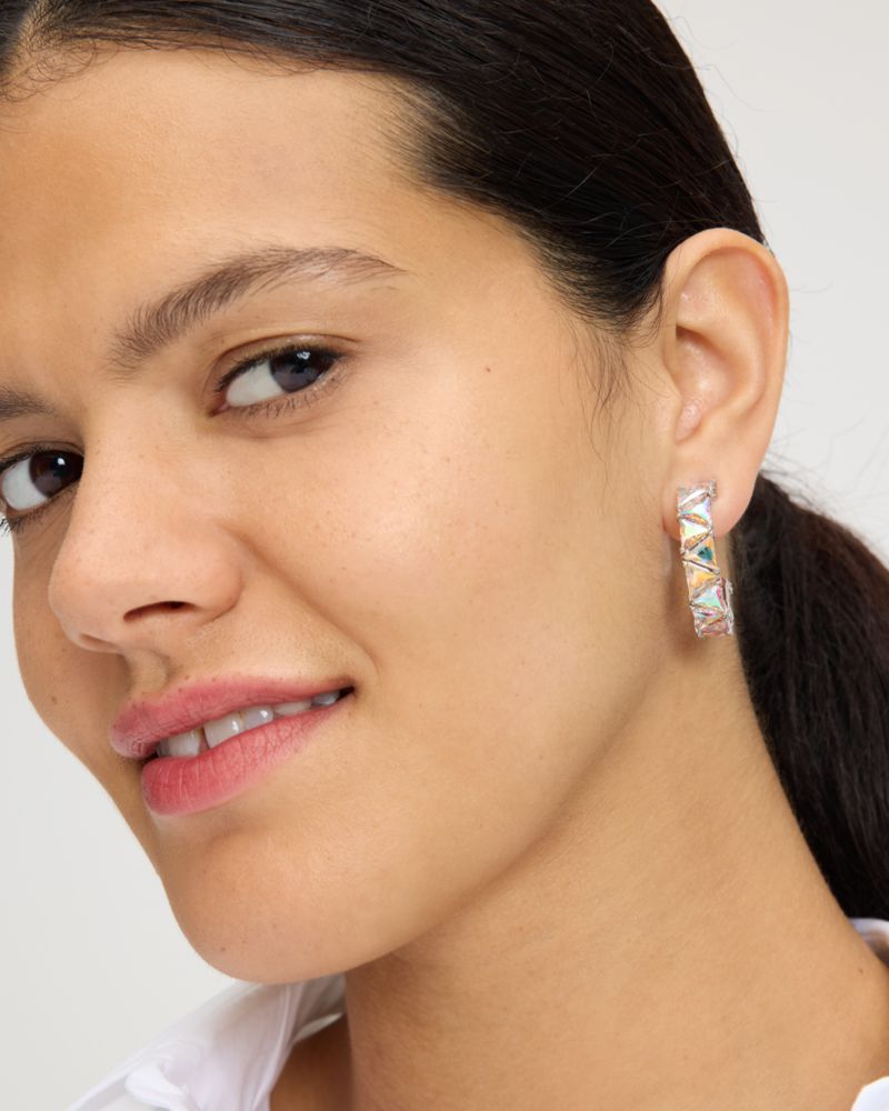 Kate Spade,Shine Me Up Hoops,Hoops,Crystal,Gem Embellishment,Day Party,