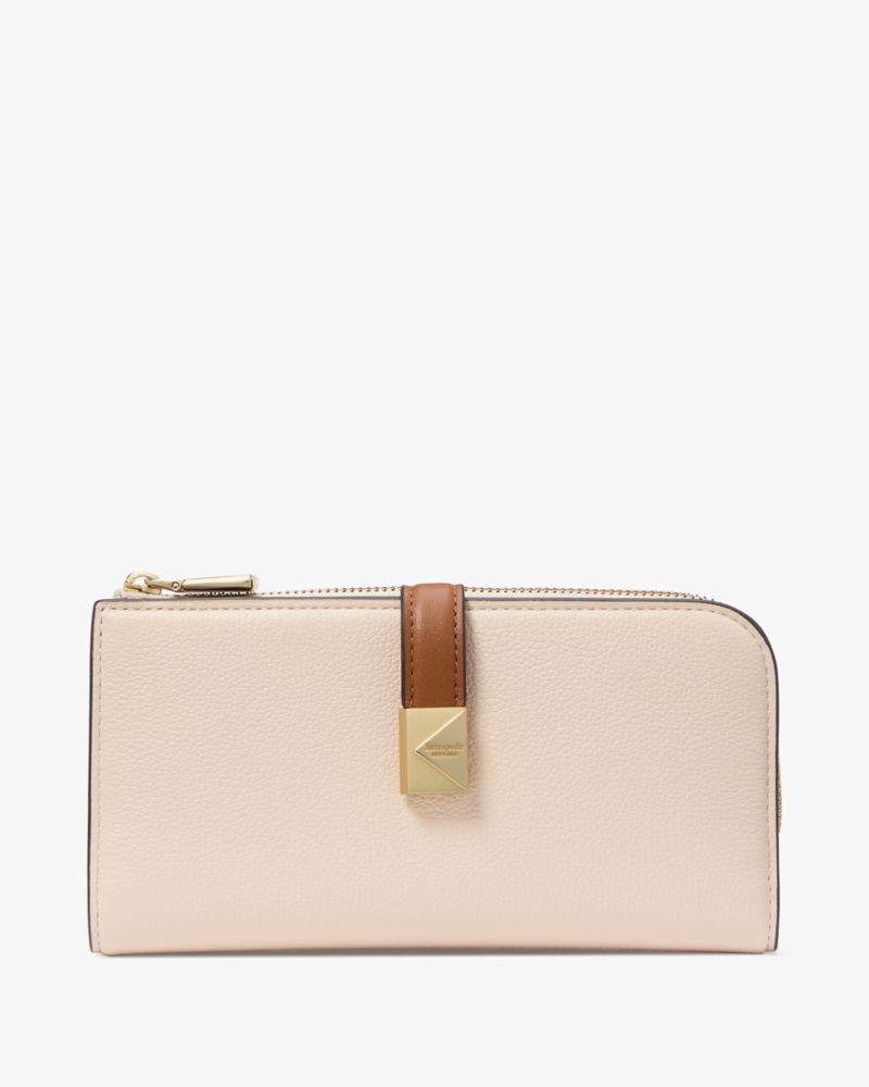 Kate Spade,Deco Colorblocked Zip Slim Wallet,