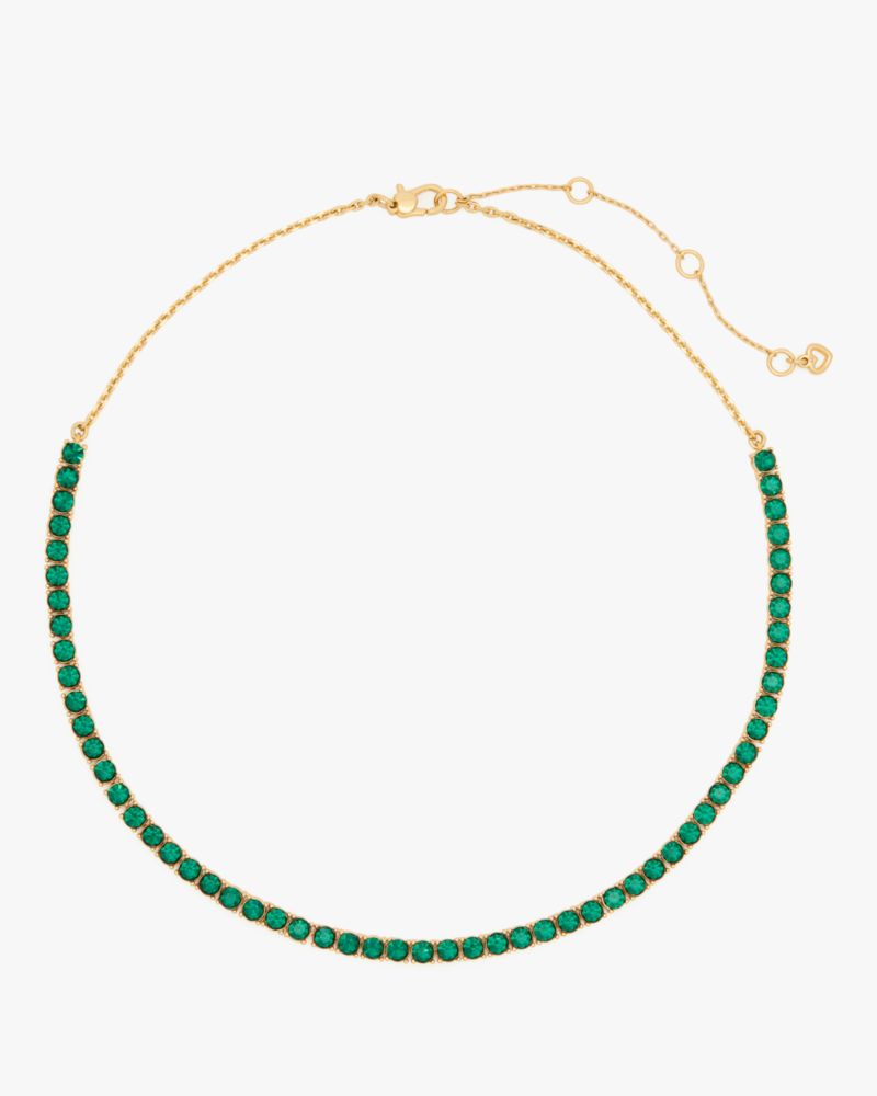 Kate Spade,Shimmy Tennis Necklace,Emerald