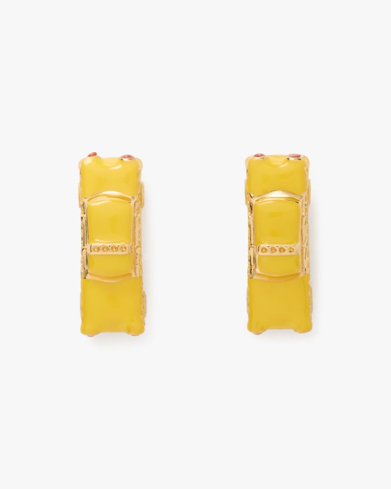 Kate Spade,Hit The City Taxi Studs,Yellow