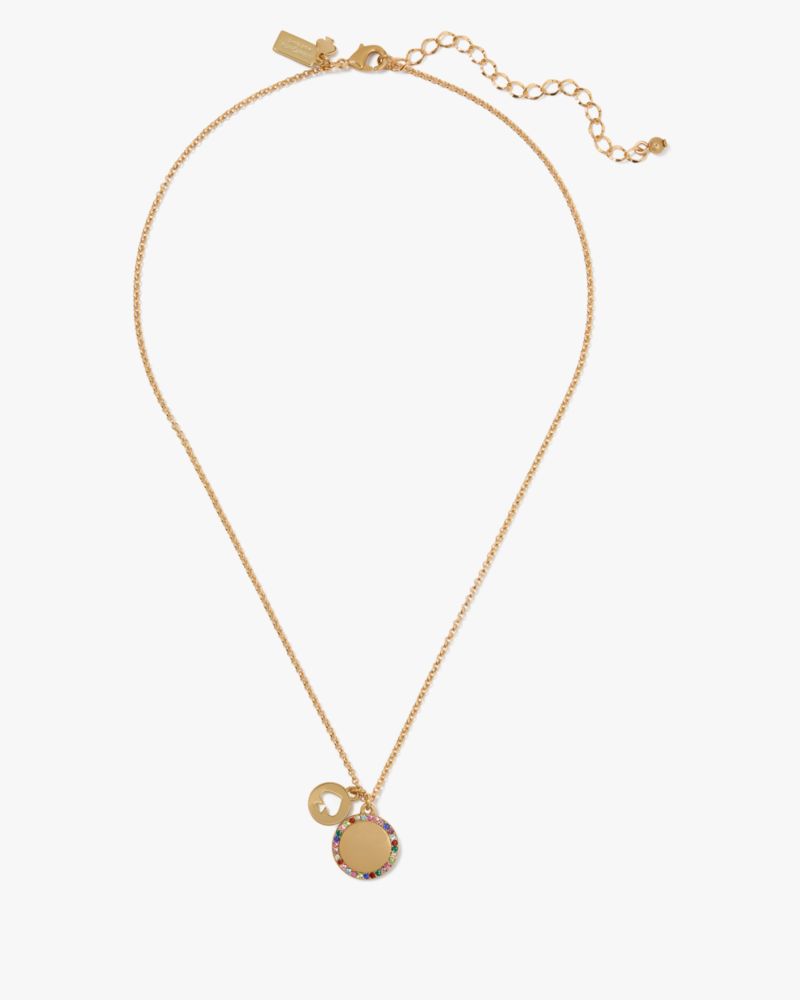 Kate Spade,Spot The Spade Pave Charm Pendant,