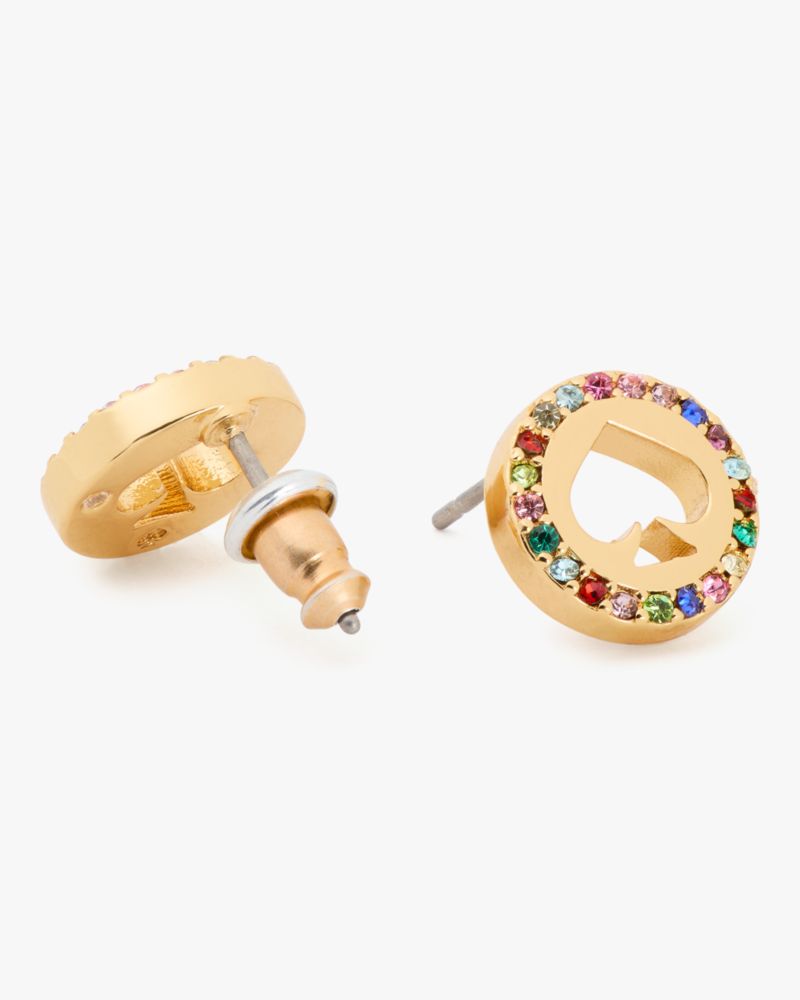 Kate Spade,Spot The Spade Pave Halo Spade Studs,