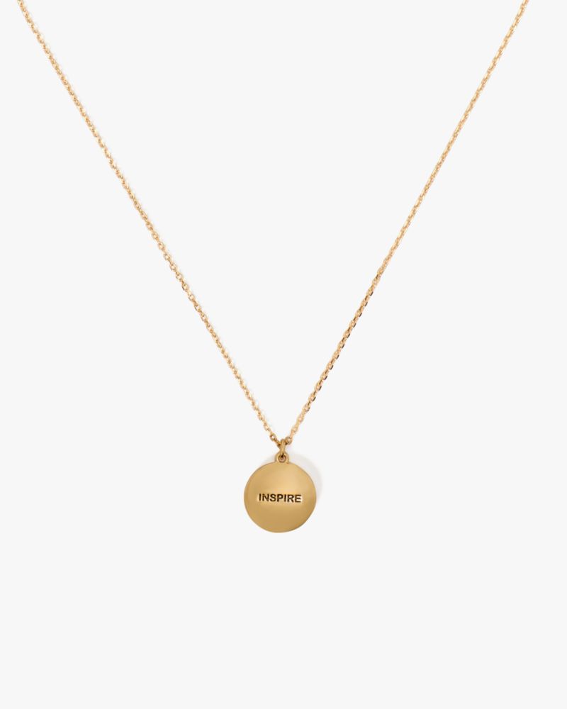 Kate Spade,The Color Spark Collection Clear Inspire Medallion Necklace,Choker,Single Strand,Crystal,Disc,Celestial Embelli...,