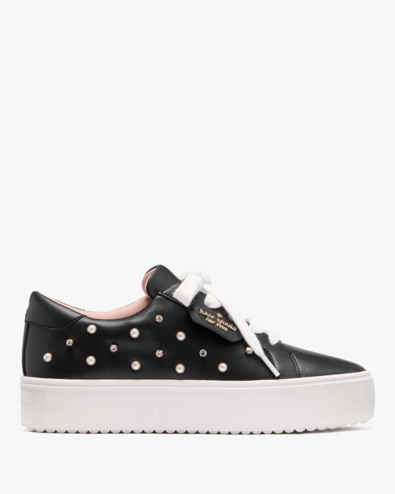 Kate Spade,Selena Pearl Lace Up Sneaker,