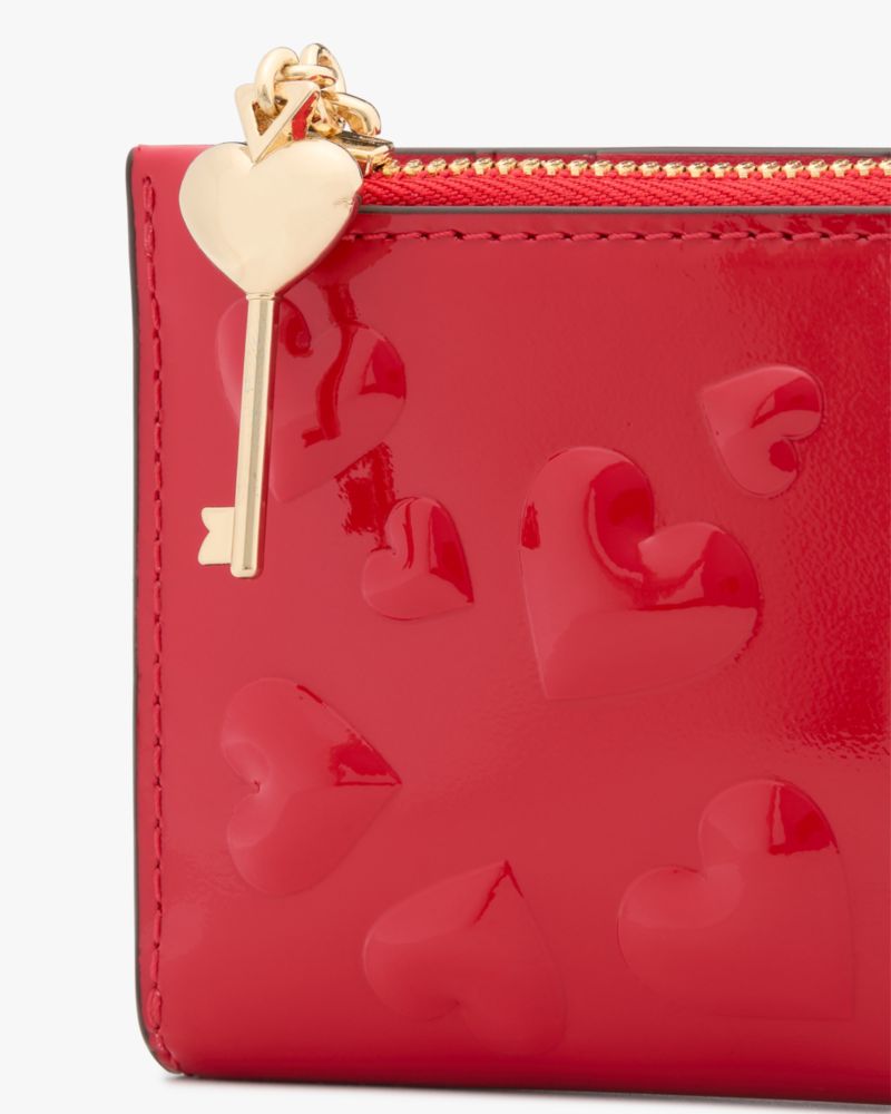 Kate Spade,キー トゥー マイ ハート スモール スリム バイフォールド ウォレット,ミニ財布,チェリールージュ