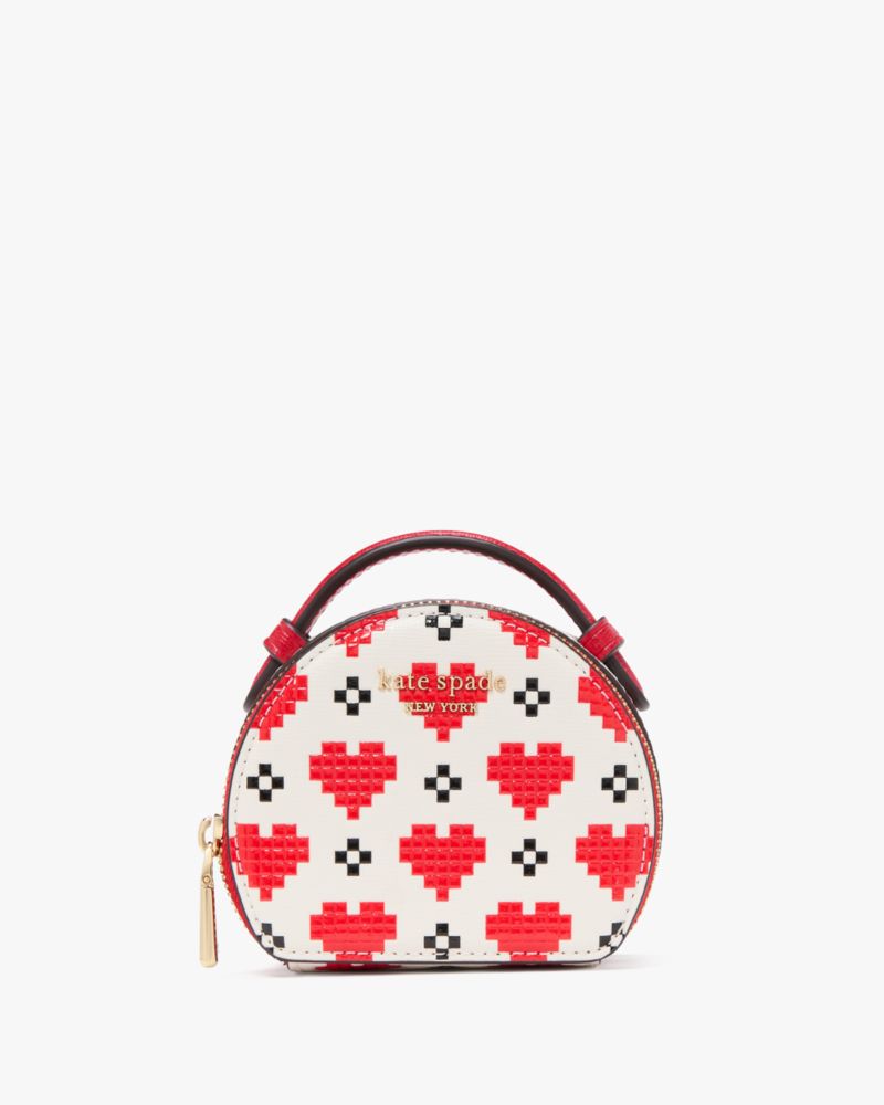 Kate Spade,デヴィン ピクセル ハート ジュエリー ケース,その他小物,クリームマルチ