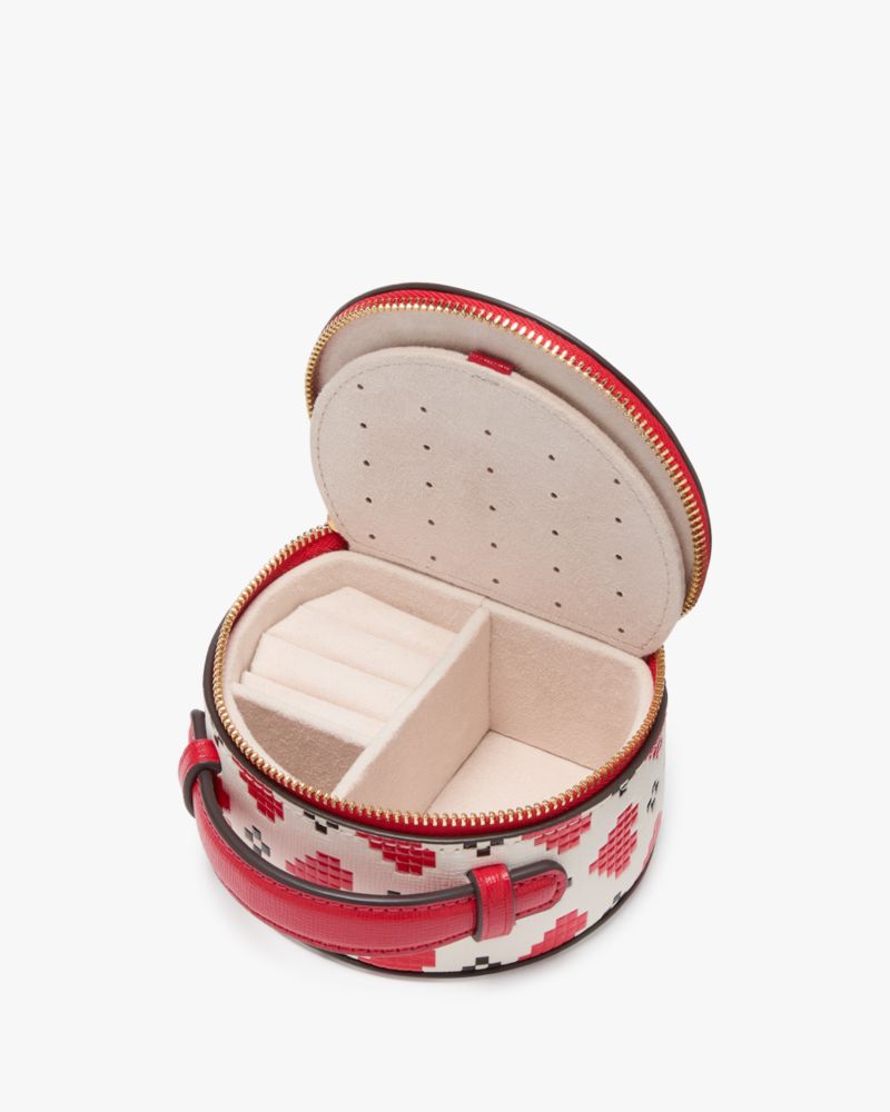 Kate Spade,デヴィン ピクセル ハート ジュエリー ケース,その他小物,クリームマルチ