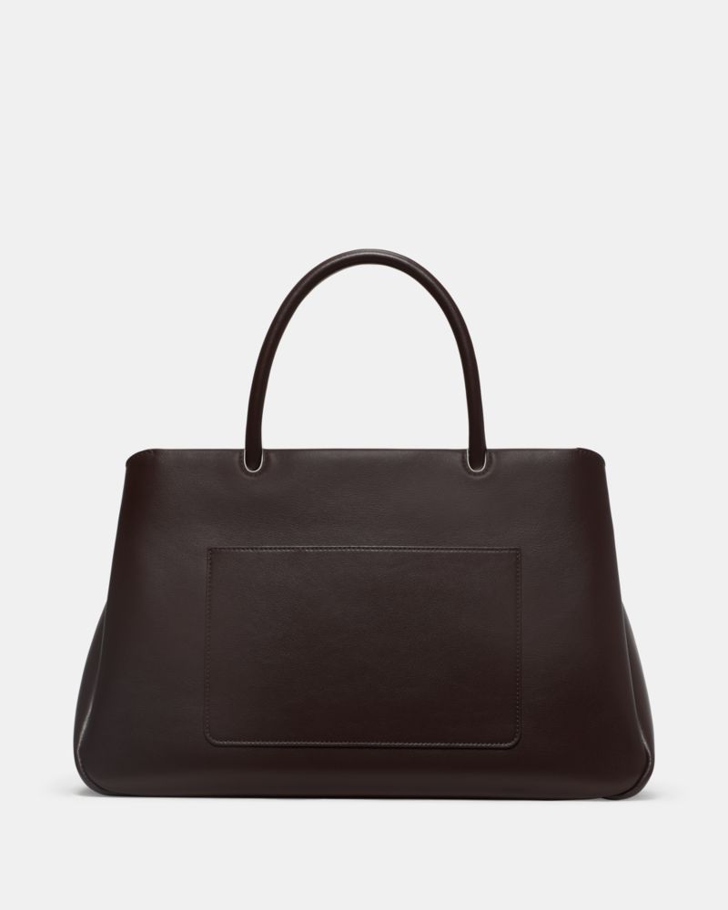 Kate Spade,Grace Large Satchel,Leather,Satchel,Logo,Adjustable,Work,Brown