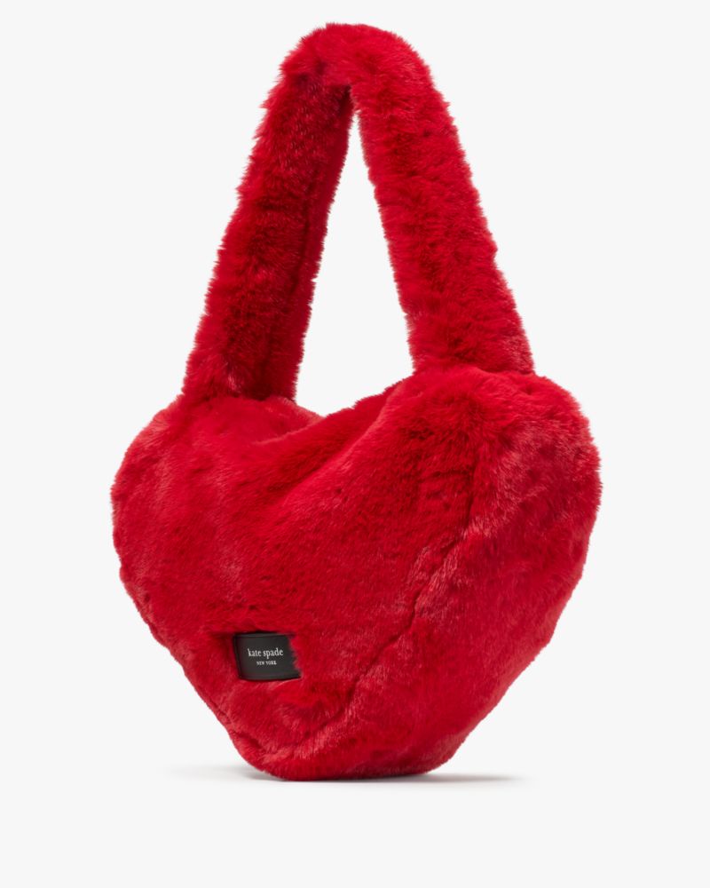 Kate Spade,Luver Faux Fur Heart Tote,