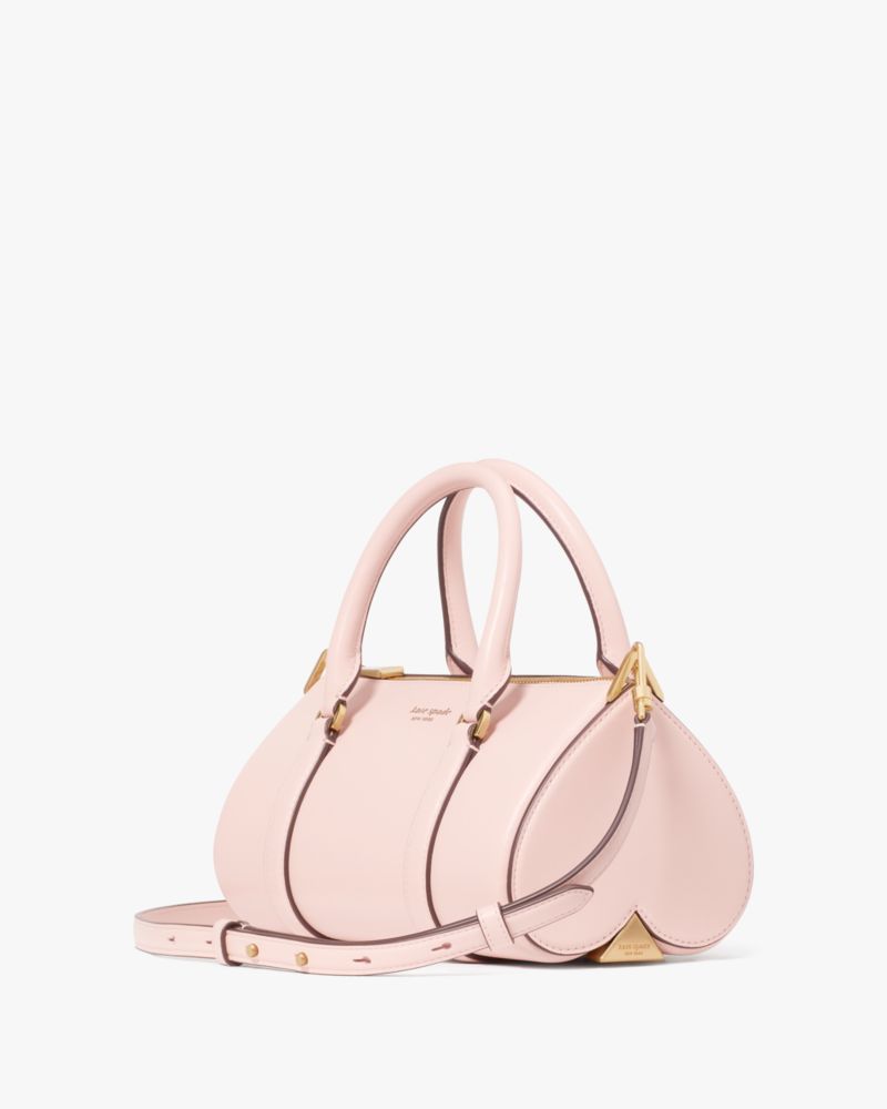 Kate Spade,Spade Icon Small Barrel Bag,Leather,Barrel Bag,Word Embellishment,Logo,Adjustable,Day Party,