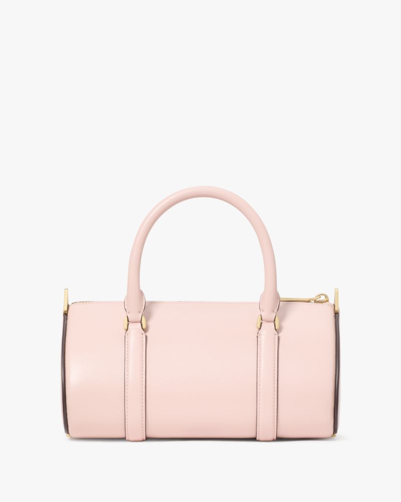 Kate Spade,Spade Icon Small Barrel Bag,Leather,Barrel Bag,Word Embellishment,Logo,Adjustable,Day Party,