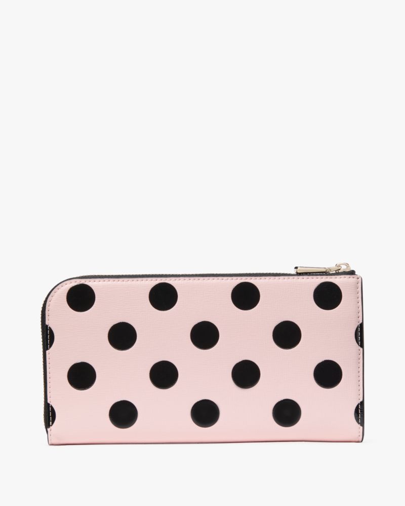 Kate Spade,デヴィン ブリージー ドット ジップ アラウンド コンチネンタル ウォレット,長財布,ブラックマルチ