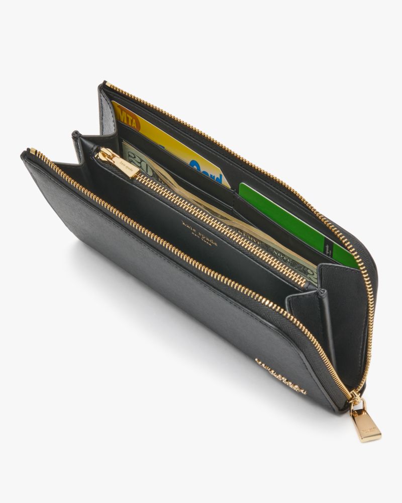 Kate Spade,デヴィン スプリングタイム ブルーム ジップ アラウンド コンチネンタル ウォレット,長財布,クリームマルチ