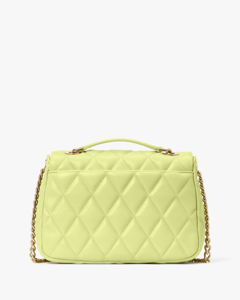 Kate Spade,Carey Quilted Small Flap Crossbody,Crossbody,Metal Material,Logo,Day Party,