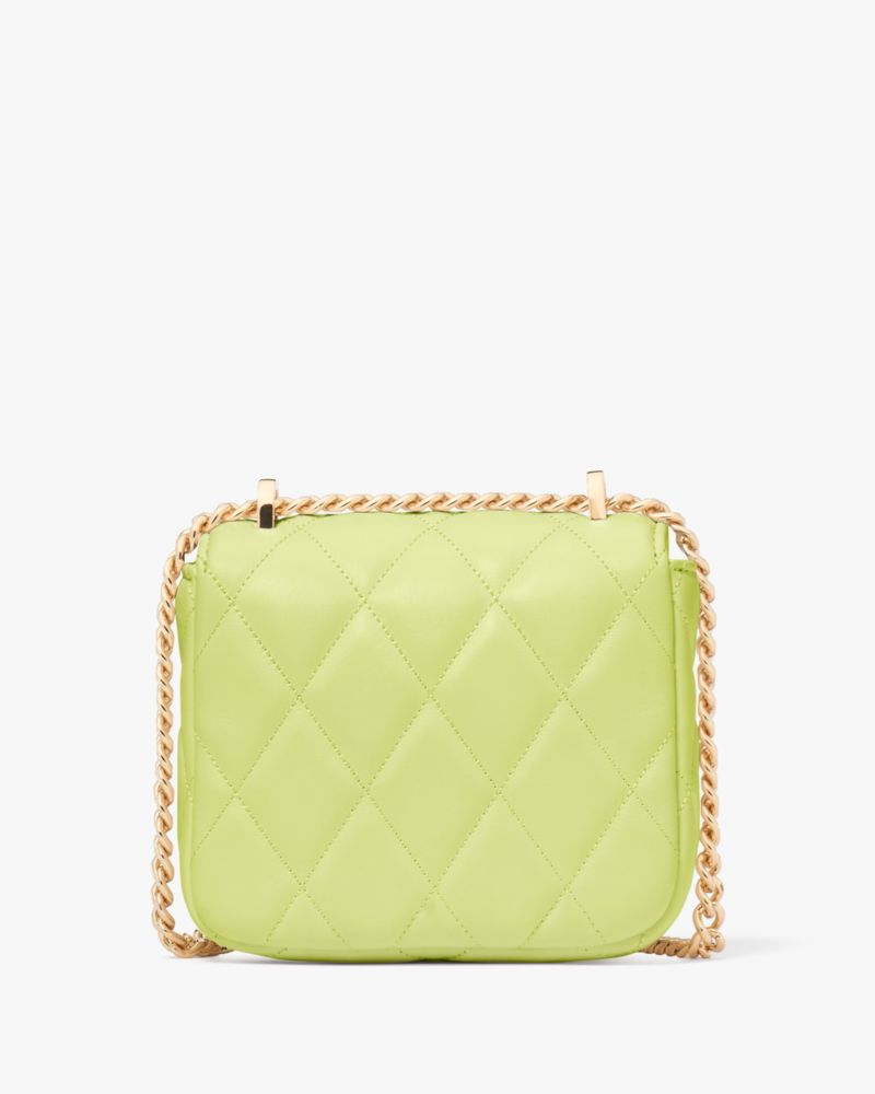Kate Spade,Carey Quilted Micro Flap Crossbody,Leather,Crossbody,Logo,Day Party,Green